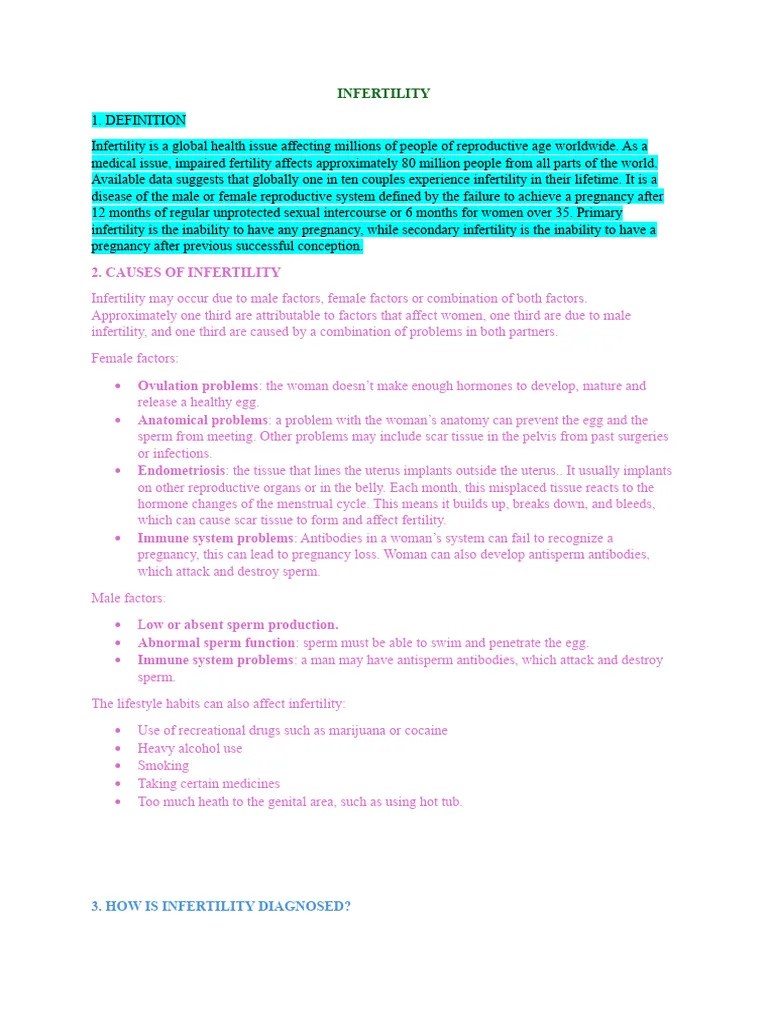 Infertility | PDF | Infertility | In Vitro Fertilisation