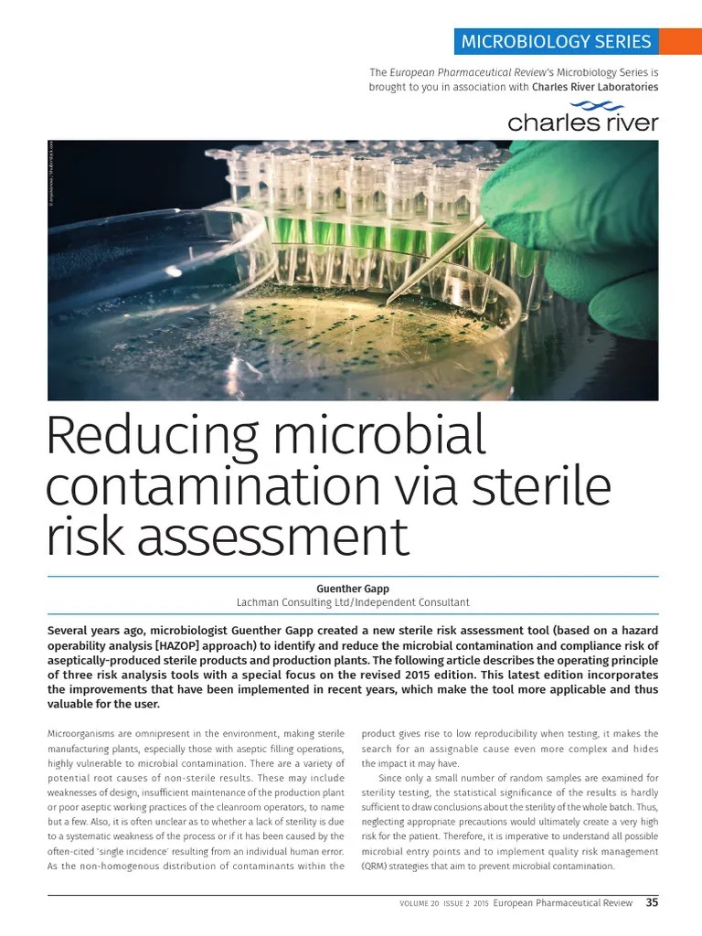 Reducing Microbial Contamination Via Sterile Risk Assessment | PDF | Risk | Risk Management