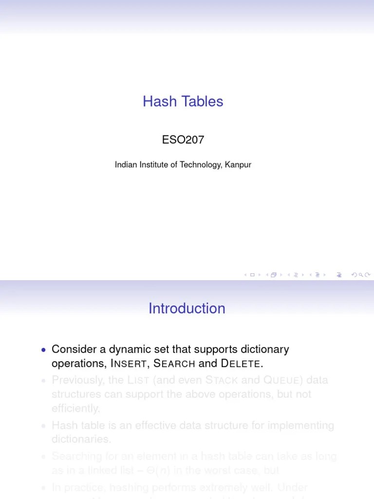Hash Tables | PDF | Computer Data | Algorithms