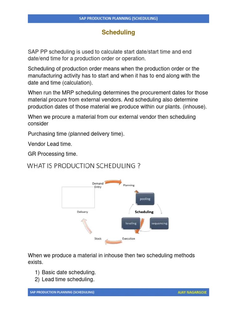 Sap-pp-scheduling-intro-guide-for-beginners | PDF | Computing