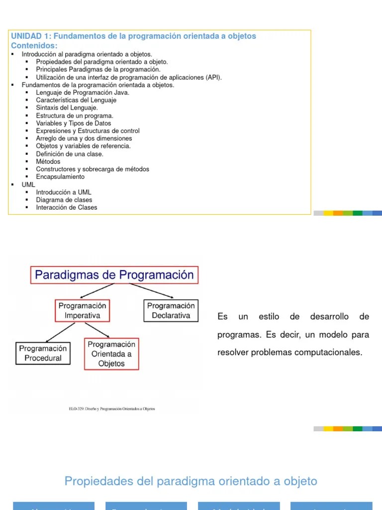Presentación Clases POO - Unidad I | PDF | Programación Orientada A ...