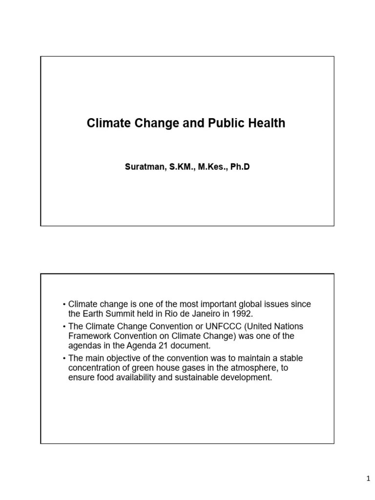 Climate Change And Public Health-Topic 3 | PDF | Natural Disasters | Climate Change