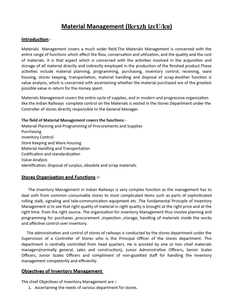 1348828608852-Material Mgmt | PDF | Inventory | Capital (Economics)