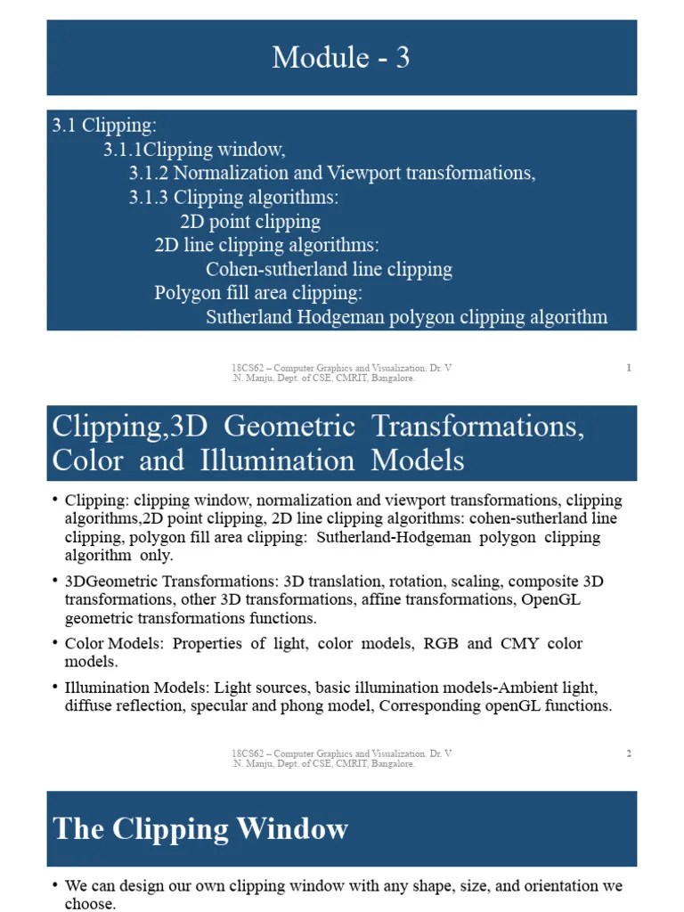Module 3 | PDF | Cartesian Coordinate System | 2 D Computer Graphics