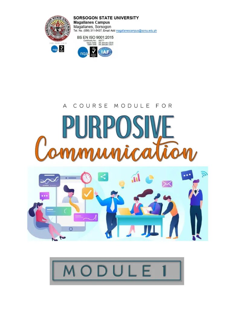 Ge13 - PC - Module 1 Communication Process, Principles And Ethics | PDF | Nonverbal ...