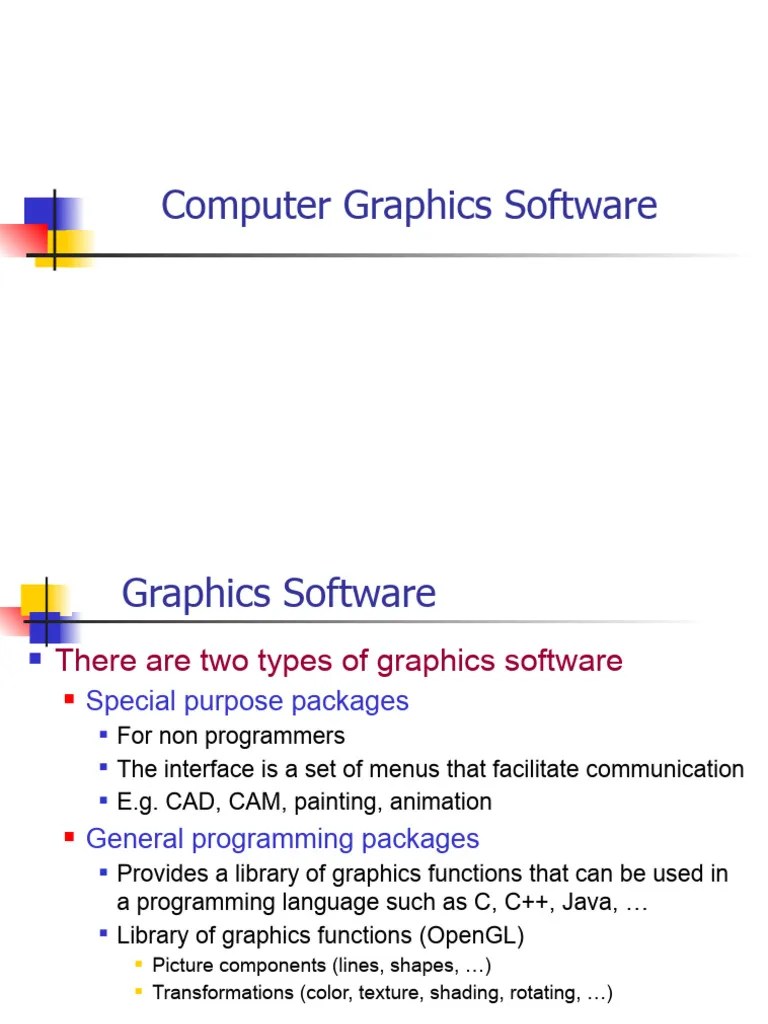 CIT 2211_Lecture 3_ Graphics Software | PDF | Computer Graphics ...