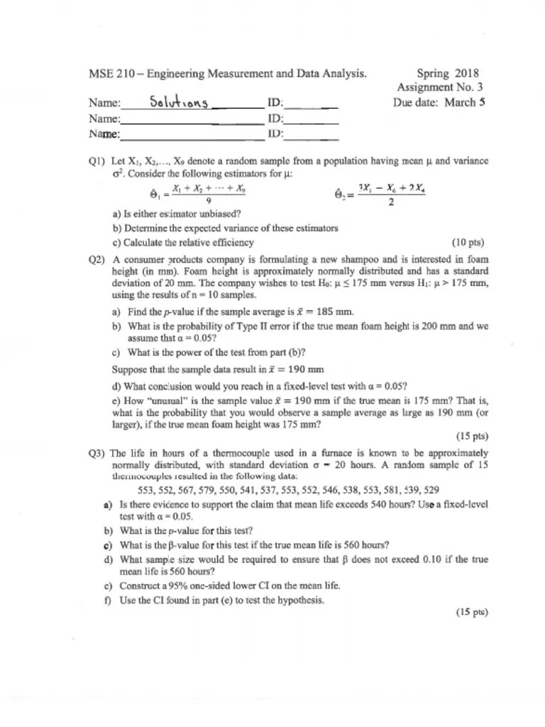 Assignment No. 3 Solutions | PDF