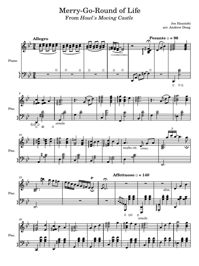 Merry_Go_Round_of_Life_Howls_Moving_Castle | PDF
