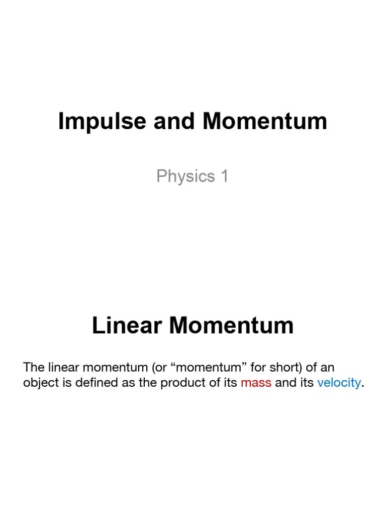 Impulse And Momentum 2 | PDF | Momentum | Collision