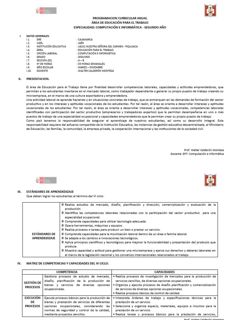 Computación E Informática 2° Año | PDF | Archivo De Computadora ...