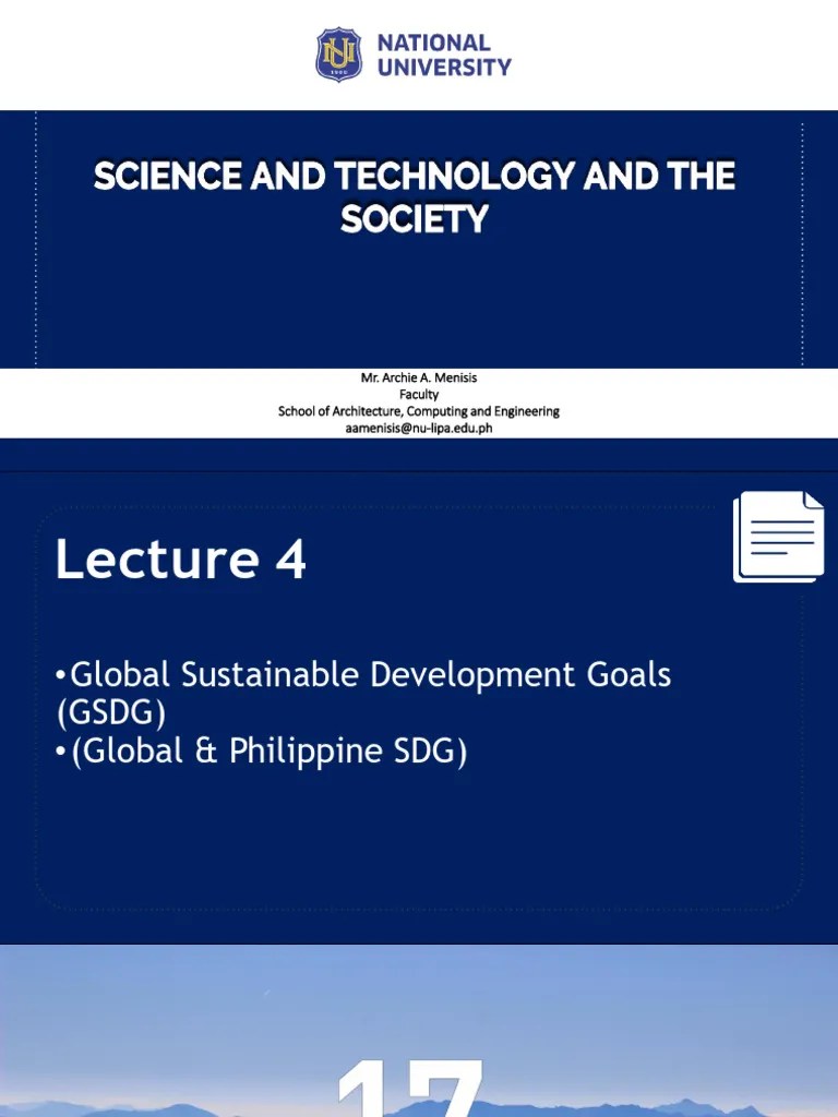 Lecture 4 - Sustainable Development Goals | PDF | Sustainability | Food Security