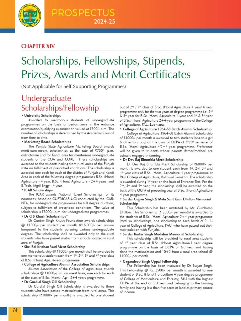 Scholarship | PDF | Postgraduate Education