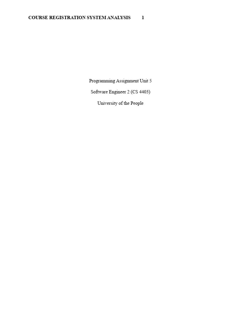 CS 4403 Programming Assignment Unit 5 | PDF | System | Object Oriented ...