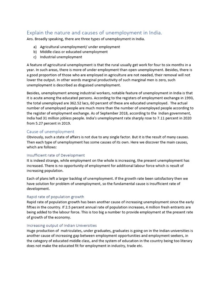 Unemployment | Download Free PDF | Unemployment | Employment