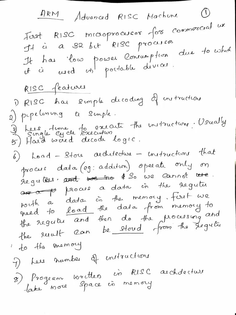 ARM Processor Notes | PDF