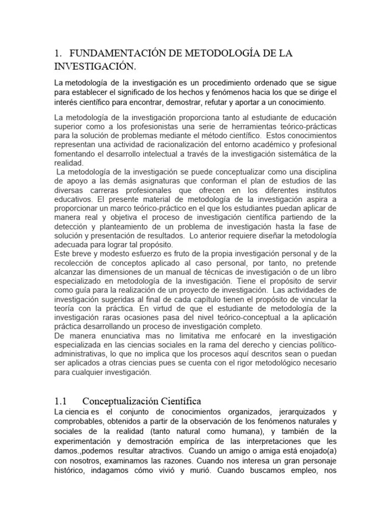 Fundamentos De La Investigacion | PDF | Conocimiento | Método Científico