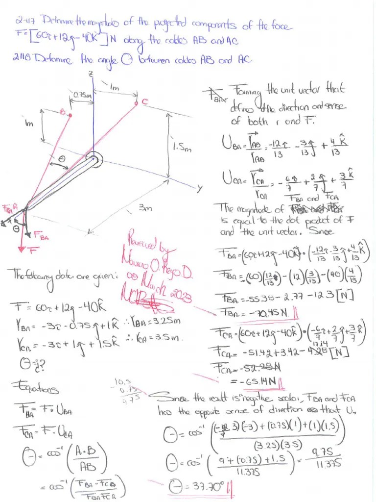 Hibbeler - Engineering Mechanics Statics - Chapter - 2 - P2.117 - P2 ...