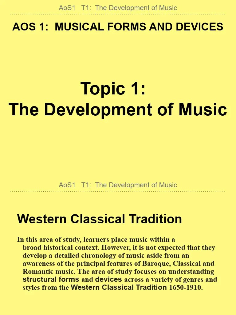 AoS1 - Musical Forms And Devices | PDF | Musical Forms | Classical Period (Music)