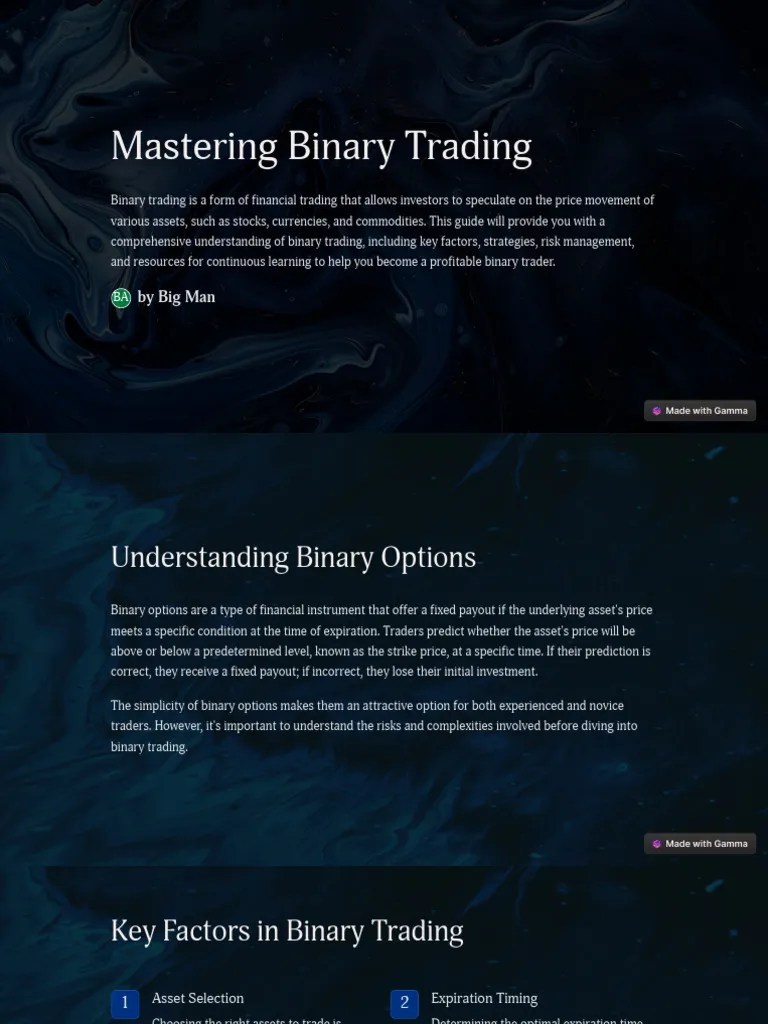 Mastering Binary Trading (1) | PDF | Financial Risk | Option (Finance)