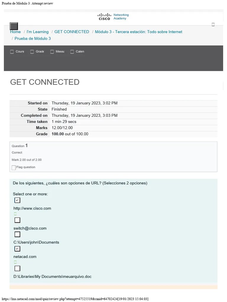Prueba De Módulo 3 CISCO | PDF | Electrónica | Red De área Amplia