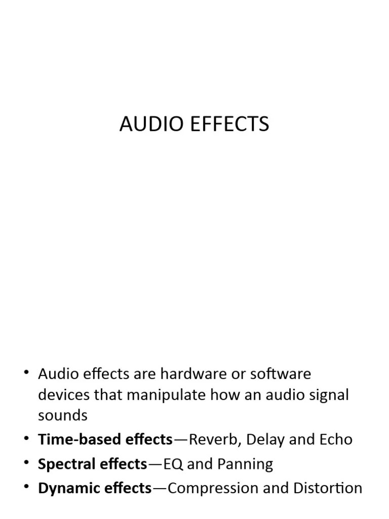 Audio Effects | PDF | Equalization (Audio) | Sound