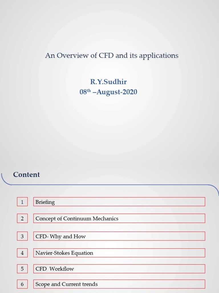 CFD-An Overview Of Fundamentals And Its Applications | PDF ...