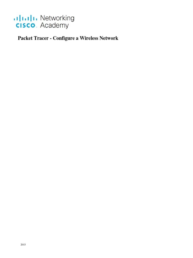 13.1.10 Packet Tracer - Configure A Wireless Network - ILM | PDF | Ip ...