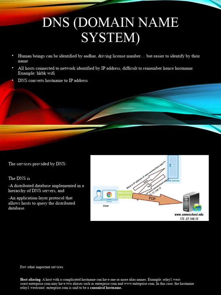Dns Domain Name System Pdf Domain Name System Networking Standards