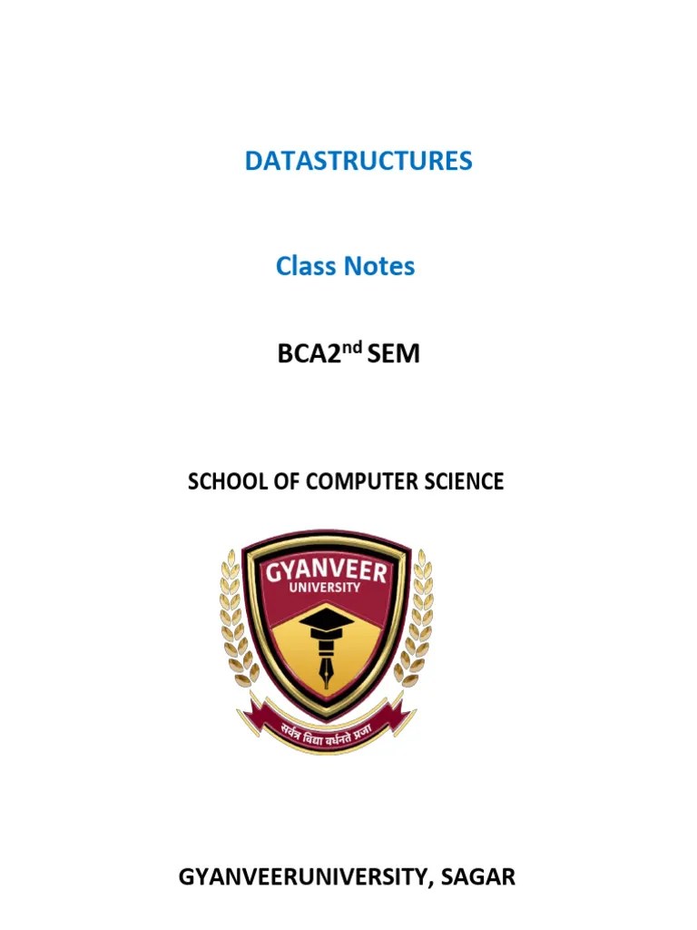 Bca 2 Sem Data Structure Notes | PDF | Time Complexity | Queue ...