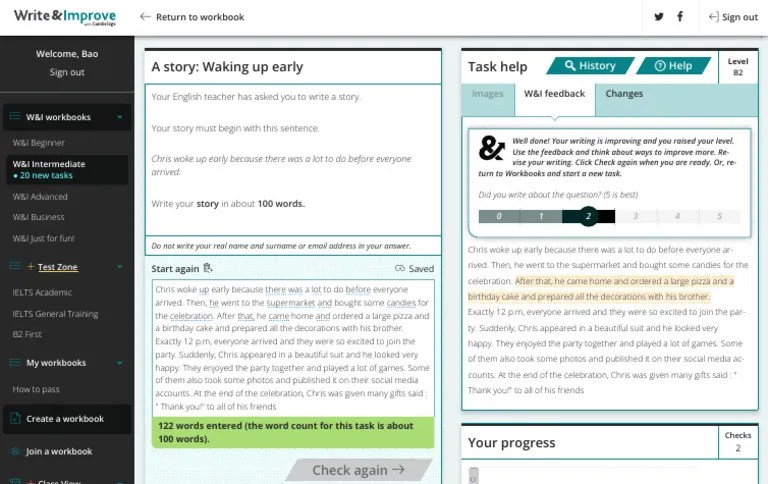 Write & Improve With Cambridge | PDF