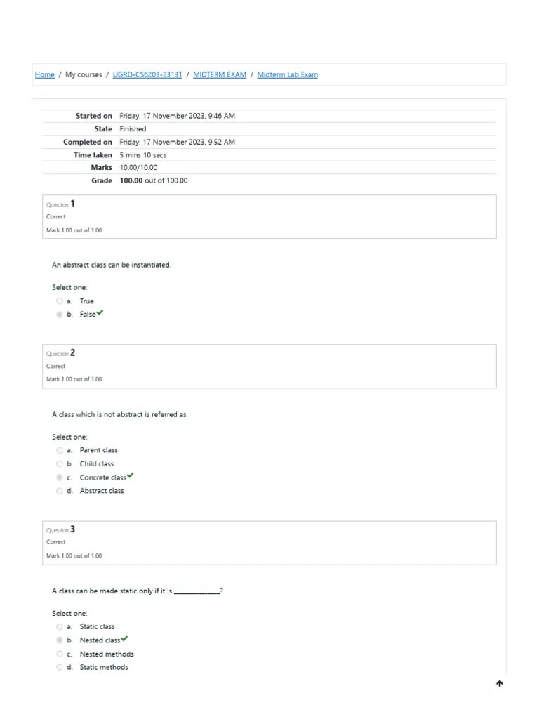 Midterm Lab Exam | PDF | Class (Computer Programming) | Method ...