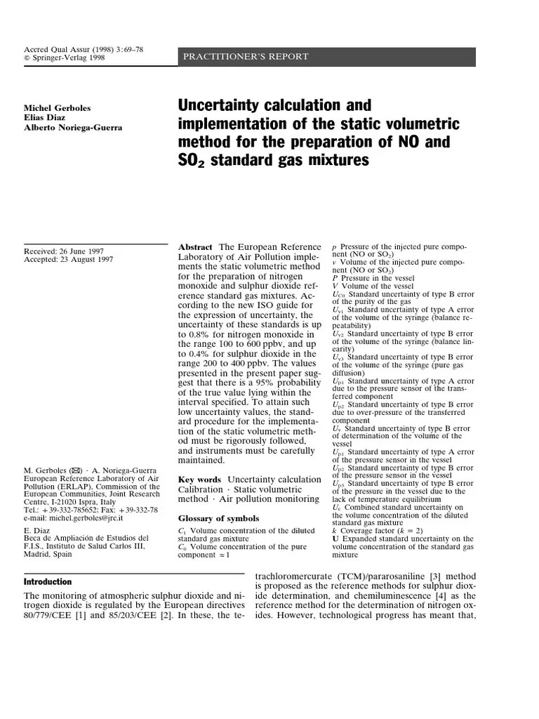 Uncertainty Calculation And Implementati | PDF | Metrology