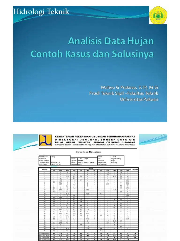 Analisis Data Hujan Contoh Kasus Dan Solusinya-Bagian 1 | PDF