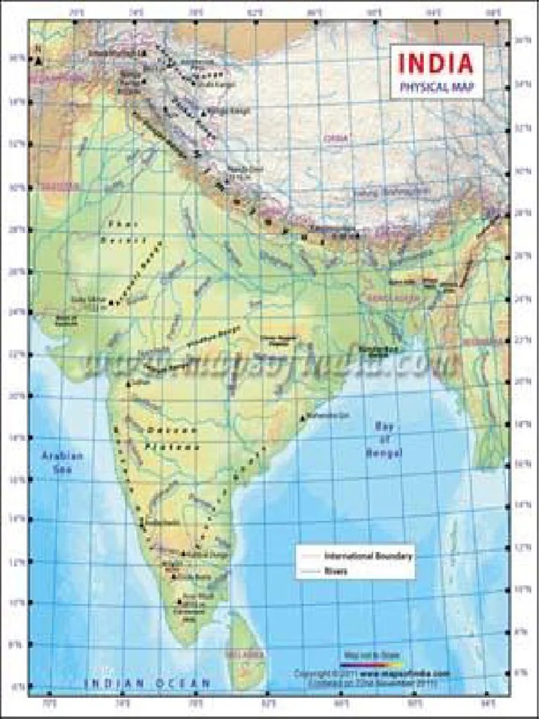India's Physical Map | PDF
