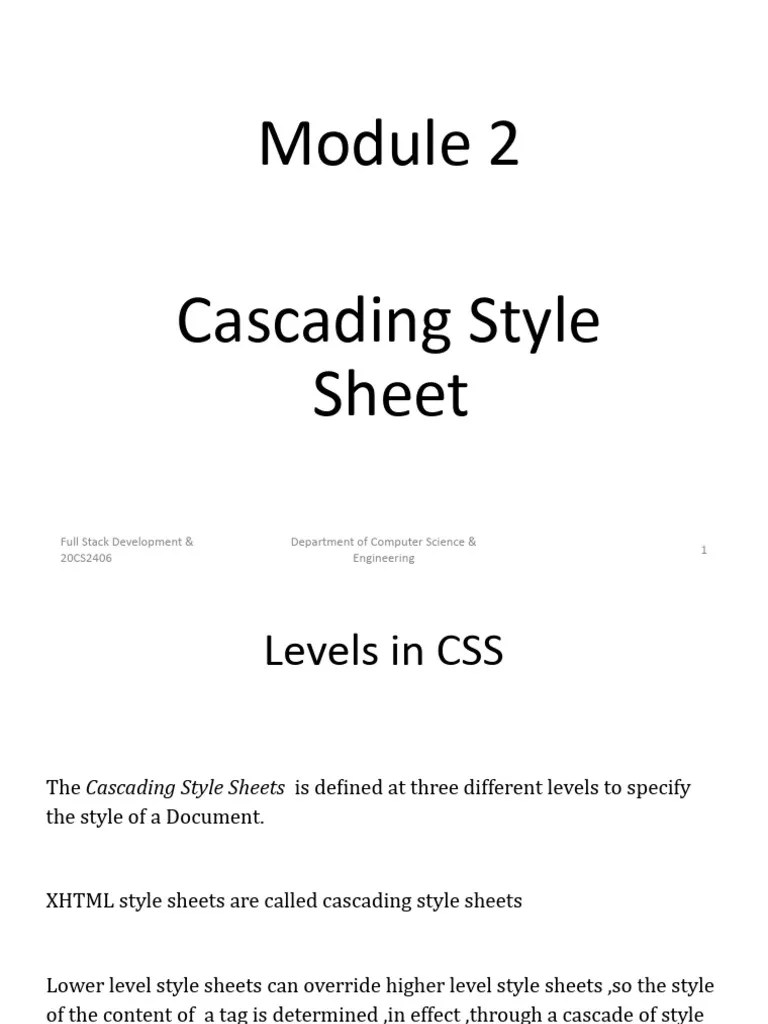 FSD Module 2 Css | PDF | Cyberspace | Software Development