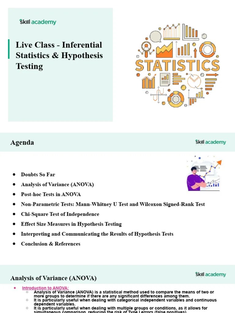 Live Class - Inferential Statistics & Hypothesis Testing | Download ...