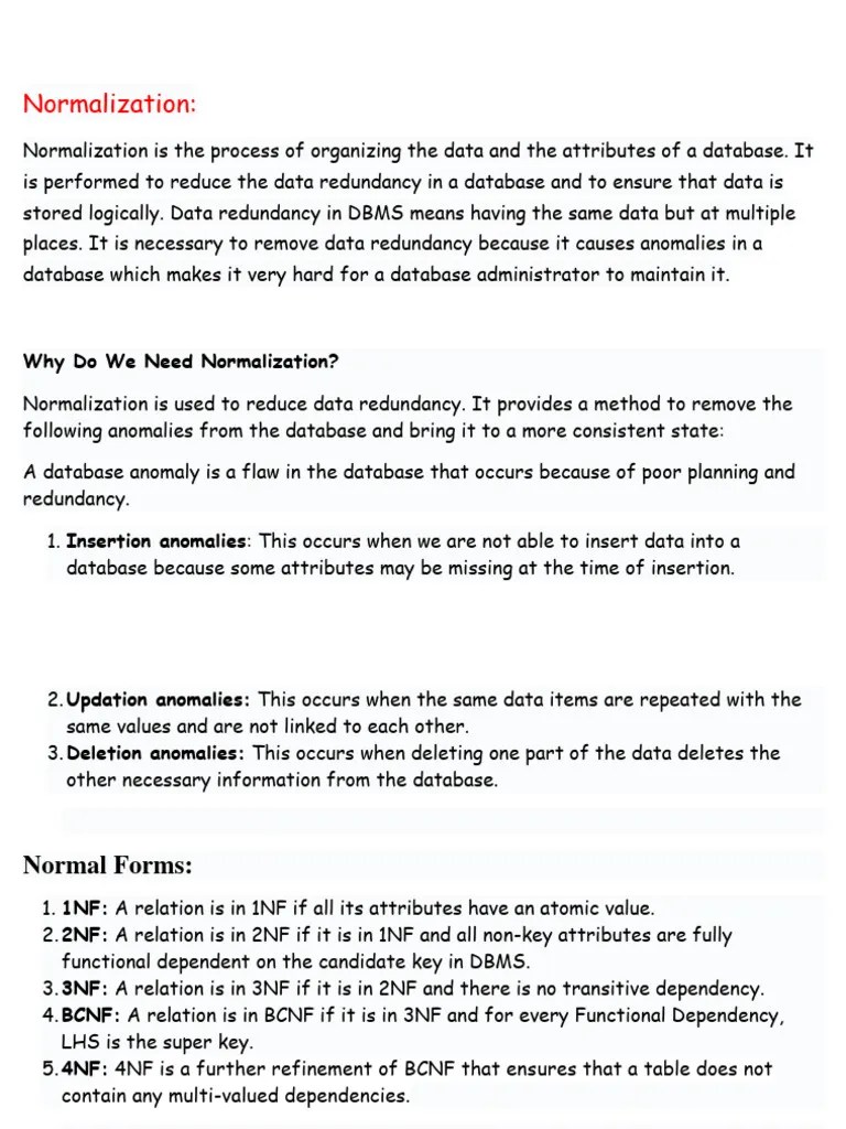Normalization_AND_KEYS | PDF | Databases | Data Management Software