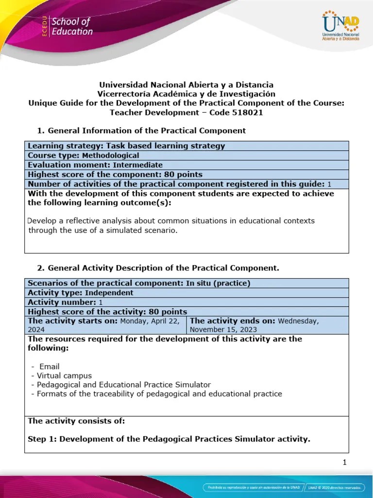 Guide For The Development Of The Practical Component - Unit 3 - Phase 4 ...