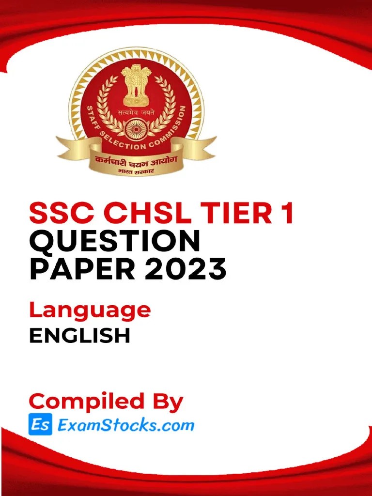 SSC CHSL 2023 Tier 1 Question Papers English @exam - Stocks | PDF ...
