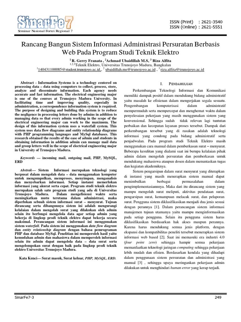 Rancang Bangun Sistem Informasi Administrasi Persuratan Berbasis Web ...