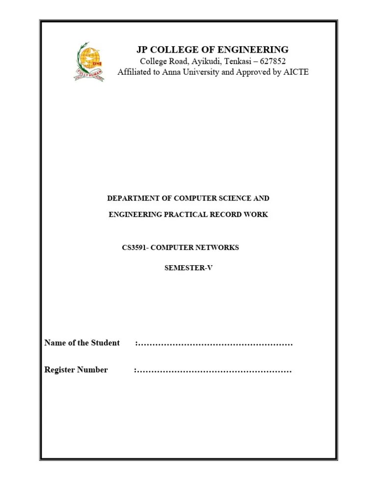 Lab Cs3591 Computer Networks Lab Pdf Routing Network Congestion - Beautiful City Image - High Resolution