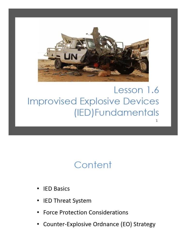 048-007 Lesson 1.6 IED Fundamentals | Download Free PDF | Improvised ...