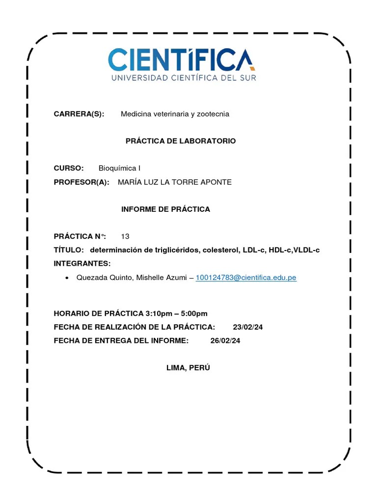 Determinacion De Trigliceridos Informe | Descargar Gratis PDF ...