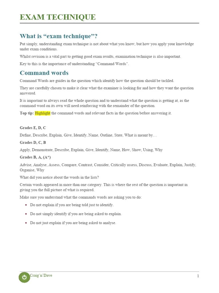 Exam- | PDF | Question | Knowledge