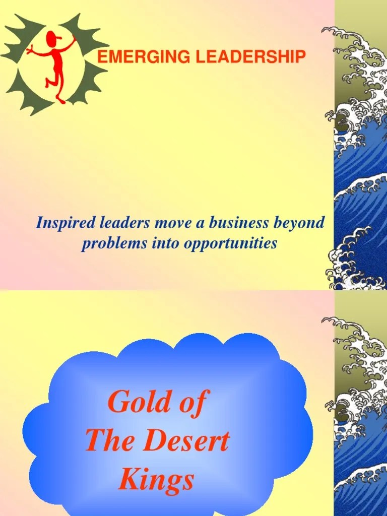 Emerging Leadership: Inspired Leaders Move A Business Beyond Problems Into Opportunities | PDF ...
