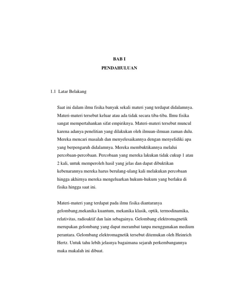 Makalah Tentang Gelombang Elektromagnetik – Dengan