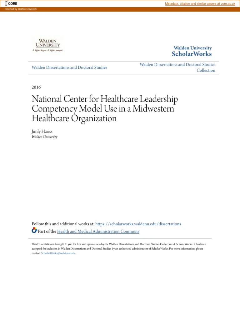 Competency Leadership | PDF | Leadership | Health Care