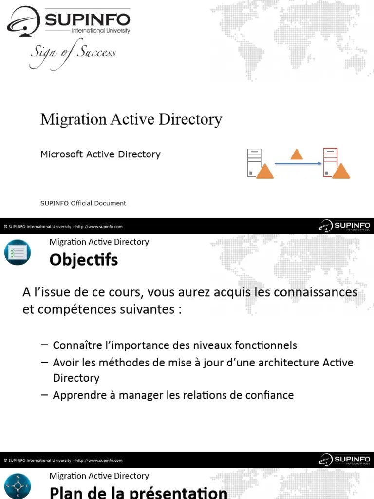08 - Migration Active Directory | PDF | Active Directory | Windows ...