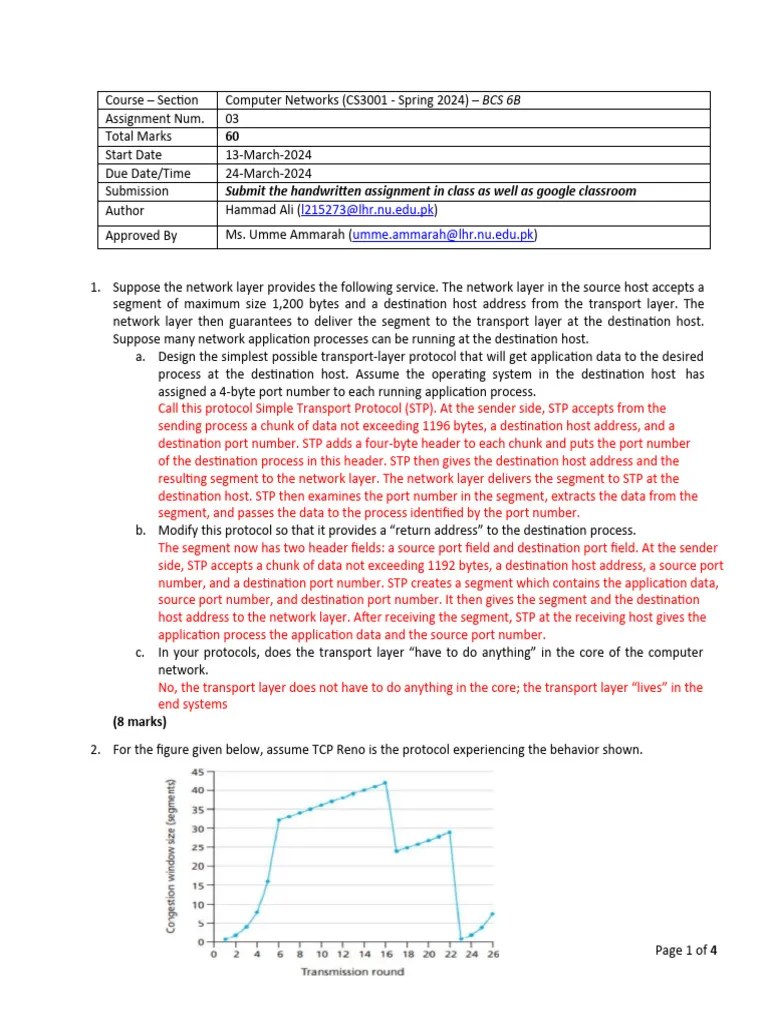 Assignment 3 Sol | PDF | Transmission Control Protocol | Port (Computer Networking)
