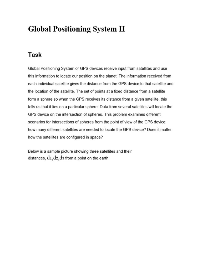 GPS Geometry For Students | PDF | Sphere | Global Positioning System